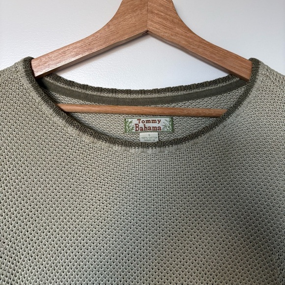 Vintage Tommy Bahama Sage Green Cotton Sweater | Size Small - Picture 7 of 7